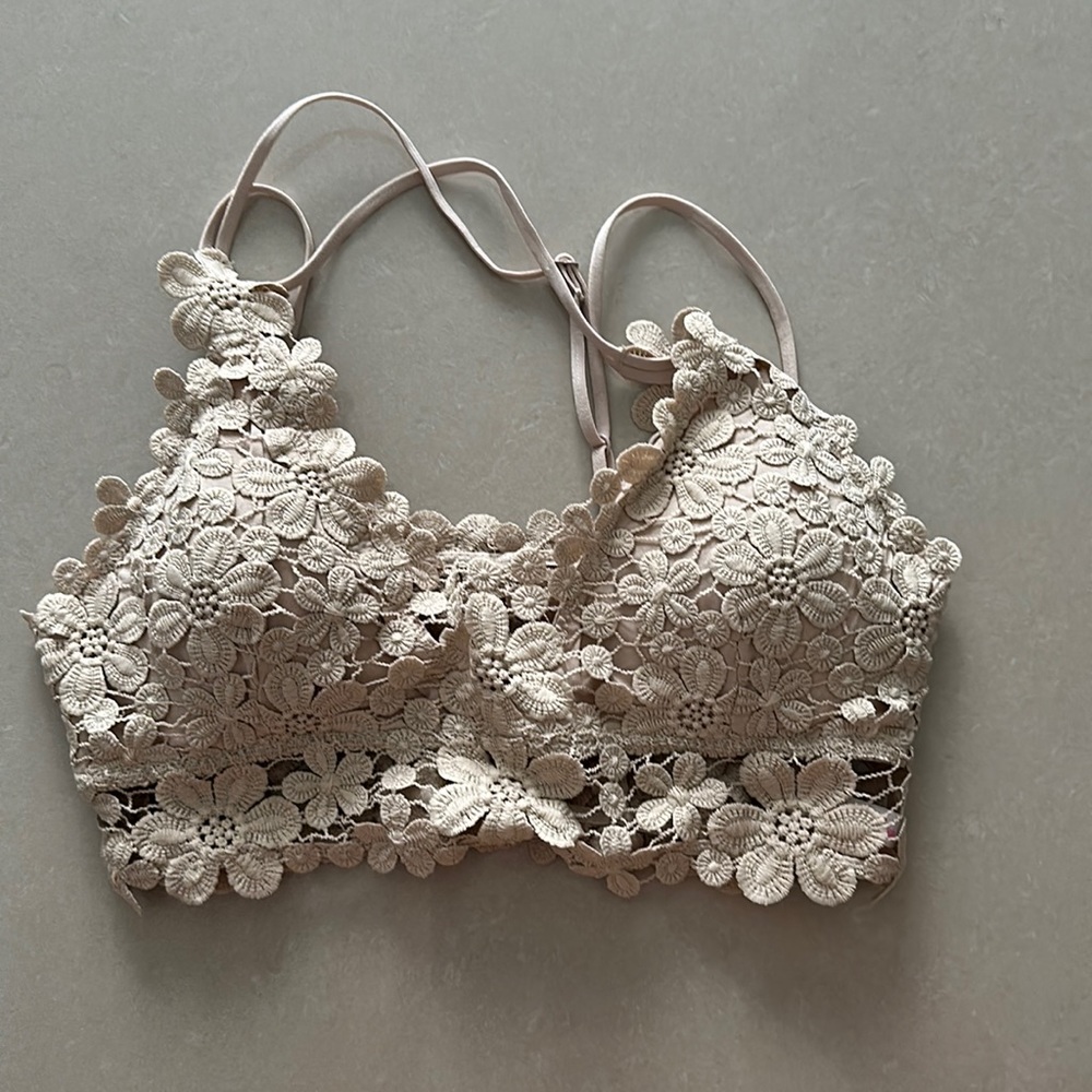 Tan Lace Bralette NWOT